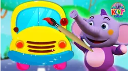 Wheels On The Bus Painting With Kent