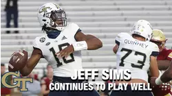 Georgia Tech QB Jeff Sims Continues To Play Well