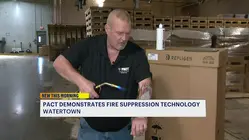 Thinking outside the box: Watertown-based company goes from eco-friendly shipping containers for troops to fire extinguishers