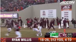 Virginia Tech QB Ryan Willis: 312 Yds, 4 TD vs. Marshall