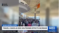 Travelers encounter long waits at some airports as DHS shutdown affects security checkpoints