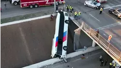 Houston Bus Crashes off Overpass, a Dozen People Hospitalized