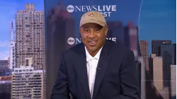 Knicks legend John Starks 'having a ball' at courtside games