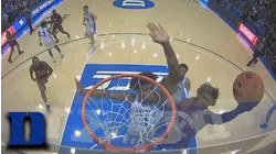 Duke's Vernon Carey Jr. With A Block And A And-1