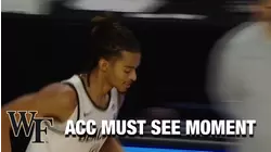 Wake Forest's Jalen Johnson Beats The Halftime Buzzer  | ACC Must See Moment
