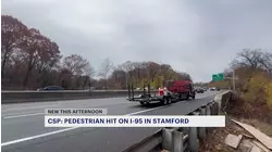 Part of I-95 north in Stamford shut down after pedestrian struck