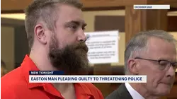 Easton man pleads guilty to threatening Fairfield police