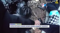 Footage released of police chasing armed man accused of robbery in Queens