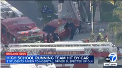 8 Anaheim High School running team members struck by vehicle in possible DUI crash