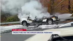 Truck fire backs up traffic on Sprain Brook Parkway in Greenburgh