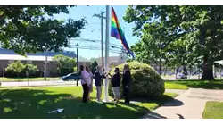 Stratford holds flag raising at town hall to kick off Pride Month
