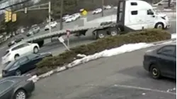 Video captures SUV being torn apart after hitting a tractortrailer in Edison
