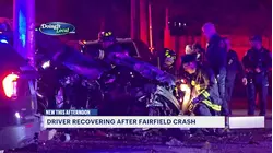 Car crashes into utility pole at Fairfield intersection, driver hospitalized