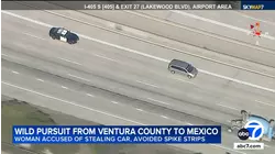 Woman leads CHP on chase from Ventura County all the way to Mexico