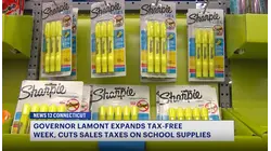 Lamont expands Sales Tax-Free Week, cut sales tax on school supplies