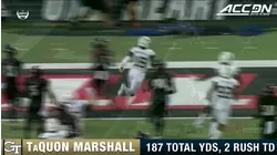 TaQuon Marshall Powers Georgia Tech Offensive Outburst vs. Louisville