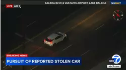 LA chase: Driver speeds on surface streets, nearly collides with cars