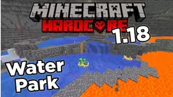 Minecraft 1.18 Hardcore Survival - Ep 11 - Cavern Water Park Planning