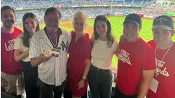 Stew Leonard Jr. honors late son with ceremonial first pitch at Yankees game