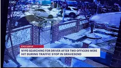 2 officers struck by driver after traffic stop in Gravesend