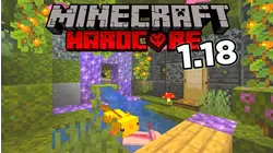 Minecraft 1.18 Hardcore Survival - Ep 4 - Building a Lush Garden Lobby