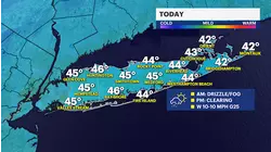 Damp and drizzly before sunshine returns to Long Island this afternoon