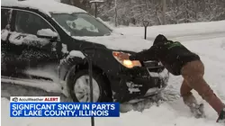 Significant snow accumulation across Lake County, IL