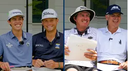 Newlywed game with team Keefer/Brennan, Dahmen/Streelman at Zurich Classic