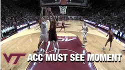 Virginia Tech's Keve Aluma Challenges UVA's Francisco Caffaro At The Rim | ACC Must See Moment