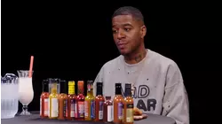 Kid Cudi Goes to the Moon While Eating Spicy Wings
