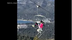 Videos show two separate ski scares in California