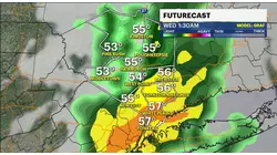 Heavy rain overnight before sunny Wednesday in the Hudson Valley