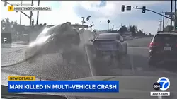 Man killed in violent multi-car crash in Huntington Beach