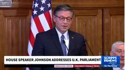 House Speaker Johnson addresses UK parliament
