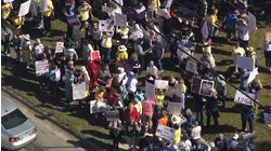 Chopper 11 over 'No Kings' protest in Cary