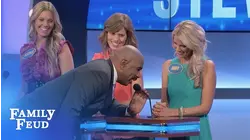 Steve gets CATTY... | Family Feud