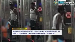 Man pushed onto incoming train in Fordham Heights