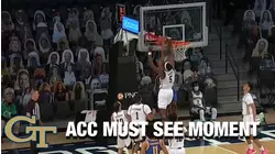Georgia Tech's Moses Wright Pins A Shot Against The Glass | ACC Must See Moment