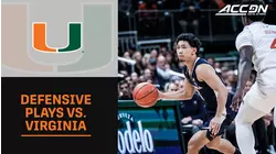 Miami's Defense Outplays Virginia's Defense