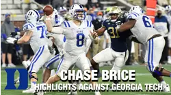Duke QB Chase Bryce Highlights Against Georgia Tech
