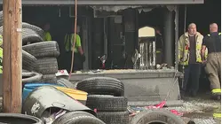 Hawthorne tire shop destroyed by fire; 4 residents displaced and cat missing