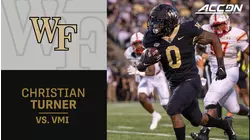 Wake Forest RB Christian Turner Scores Twice In Season Opener