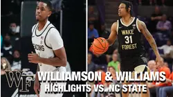 Wake Forest's Daivien Williamson & Alondes Williams Too Much For NC State