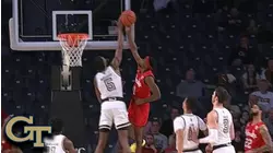 Georgia Tech's Moses Wright's Monster Block Sets Off Flawless Fast Break