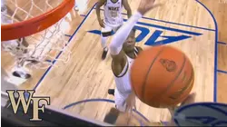 Wake Forest's Isaiah Mucius' Block Leads to Nice Brandon Childress 3-Pointer 