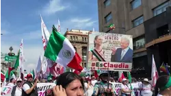 Sheinbaum reúne a cientos de miles de simpatizantes en el Zócalo