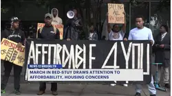 Dozens march in Bed-Stuy to advocate for more attainable affordable housing