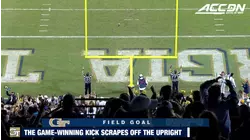 GT Kicker Nails Two Clutch FGs Late vs. UVA