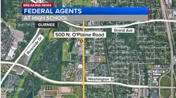 Feds make arrests on suburban HS campus after chase: police