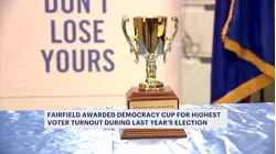 Fairfield receives Democracy Cup again for high voter turnout